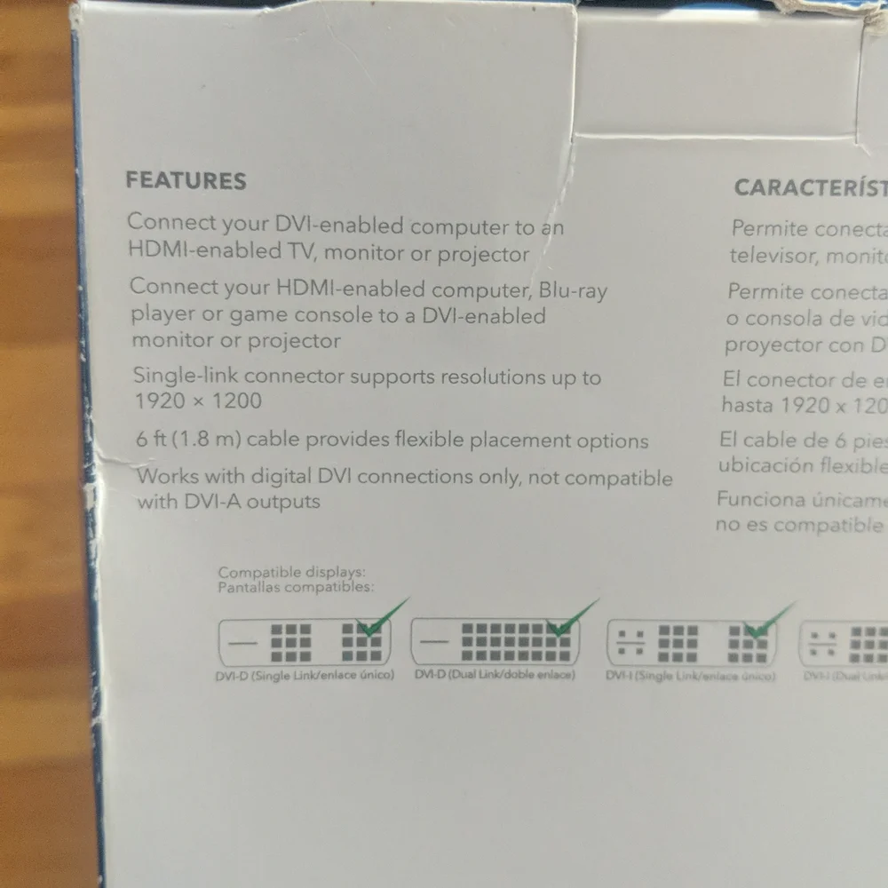 Insignia 6 ft DVI-D-to-HDMI Cable